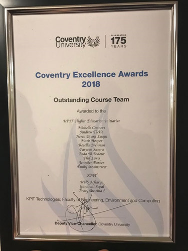 Outstanding Course Team award