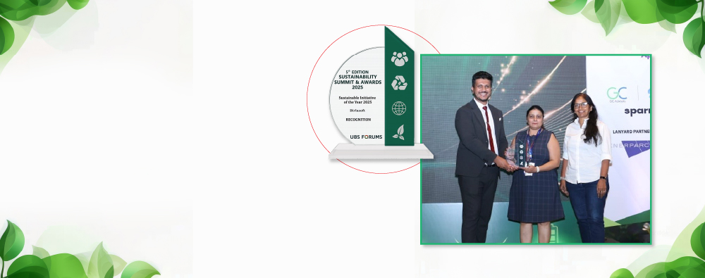 Birlasoft has won Sustainable Initiative of the Year 2025 award at the 5th Sustainability Summit & Awards 2025