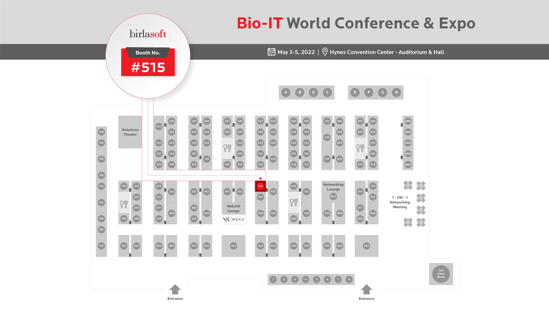 BIO IT Conference Booth Floor Map